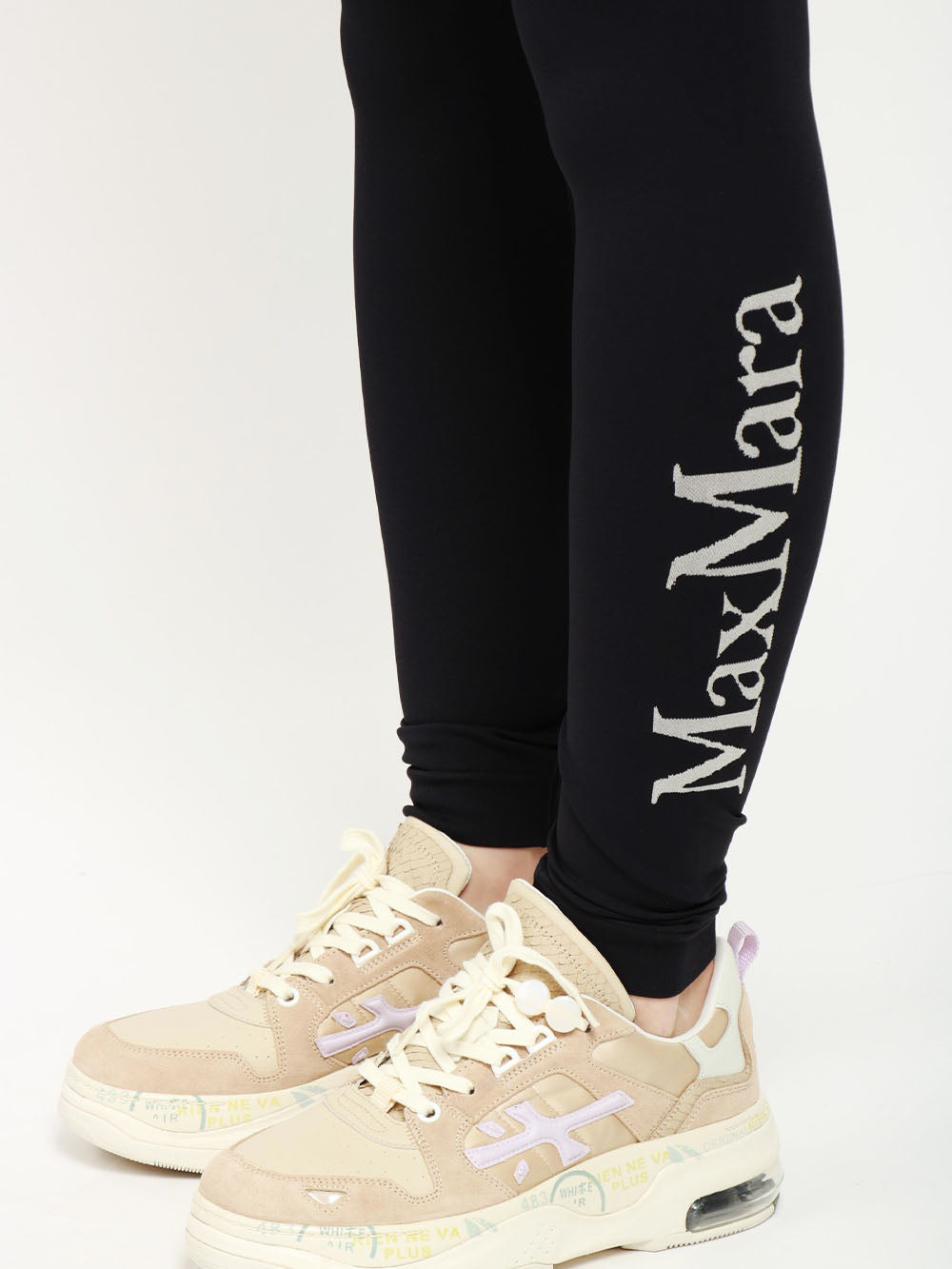 S MAXMARA Leggins Basilea Blu con Logo Blu