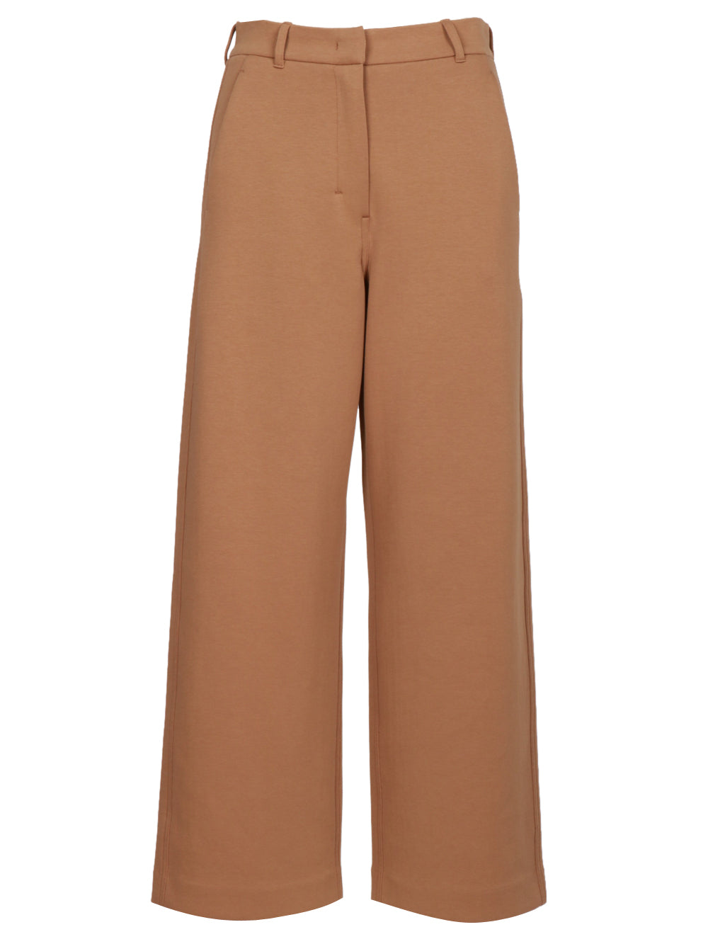 S MAXMARA Pantaloni in Jersey Scuba Camel Tabacco