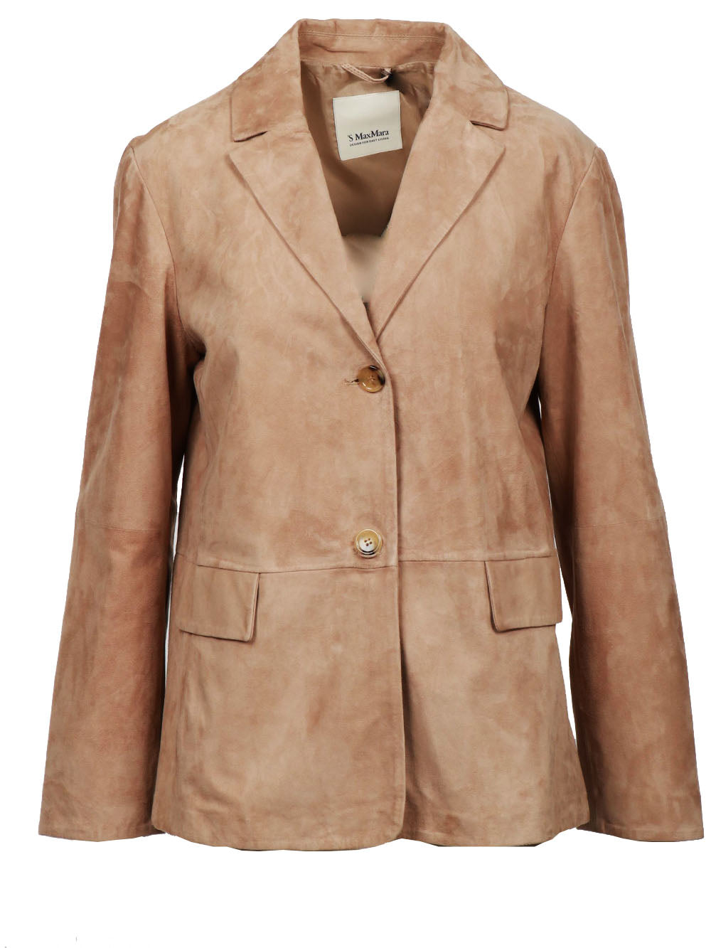 PRIMULA★ 'S MaxMara スエードシングルブレストジャケット 25SS プリムラ] スエード シングルブレスト ジャケット, beige