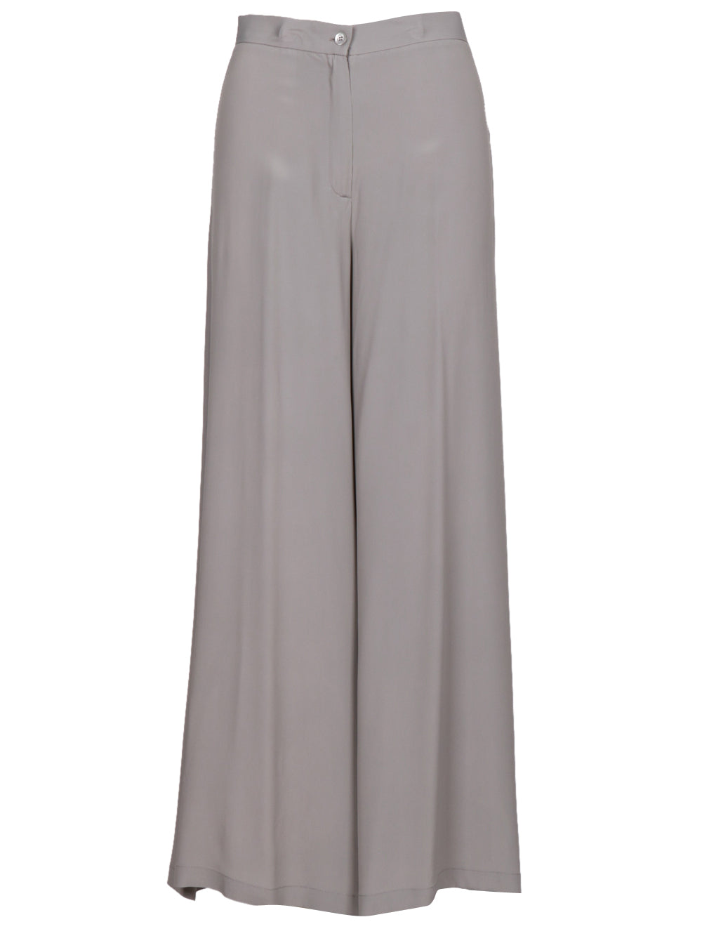 SEMICOUTURE PANTALONI AVRIL PALAZZO IN CREPE GRIGI Grigio