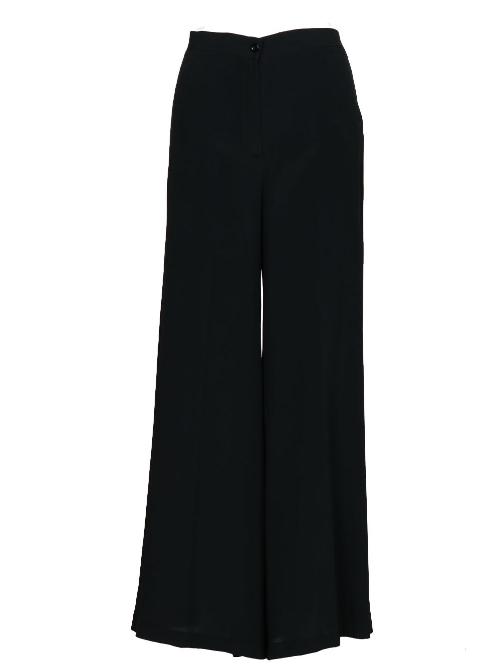 SEMICOUTURE PANTALONI AVRIL PALAZZO IN CREPE NERI Nero