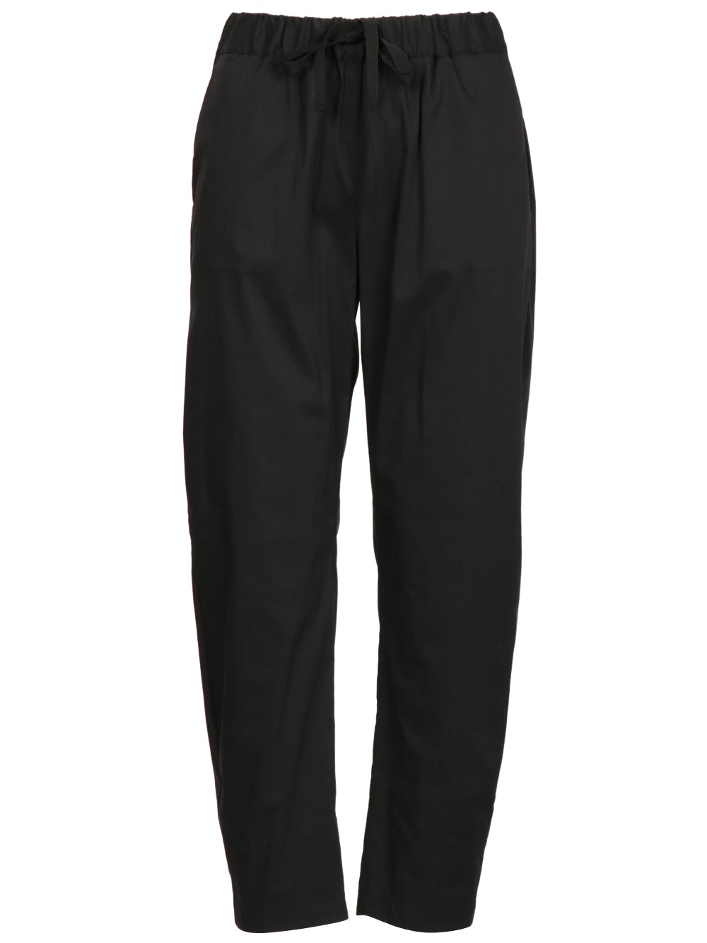 SEMICOUTURE PANTALONI BUDDY IN COTONE NERI Nero
