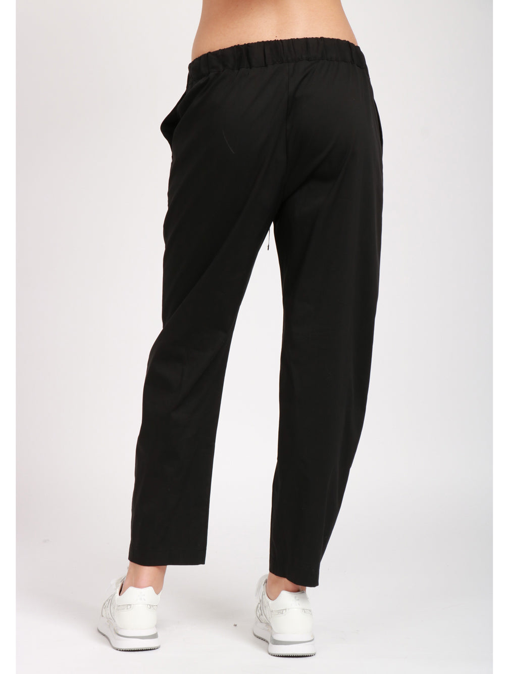 SEMICOUTURE PANTALONI BUDDY IN COTONE NERI Nero