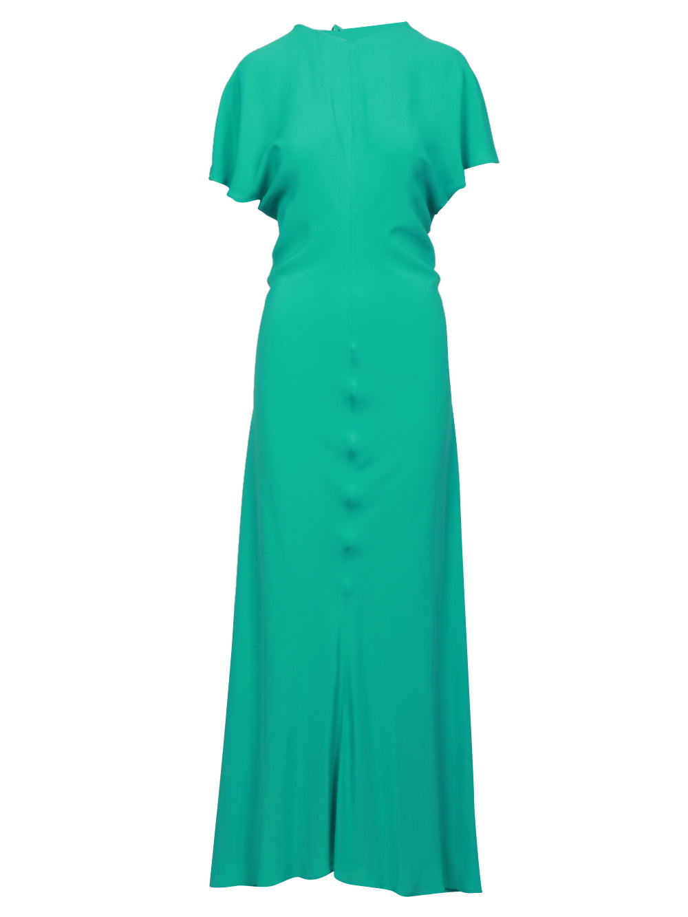 SEMICOUTURE VESTITO CATALINA LUNGO IN CREPE TURCHESE Turchese