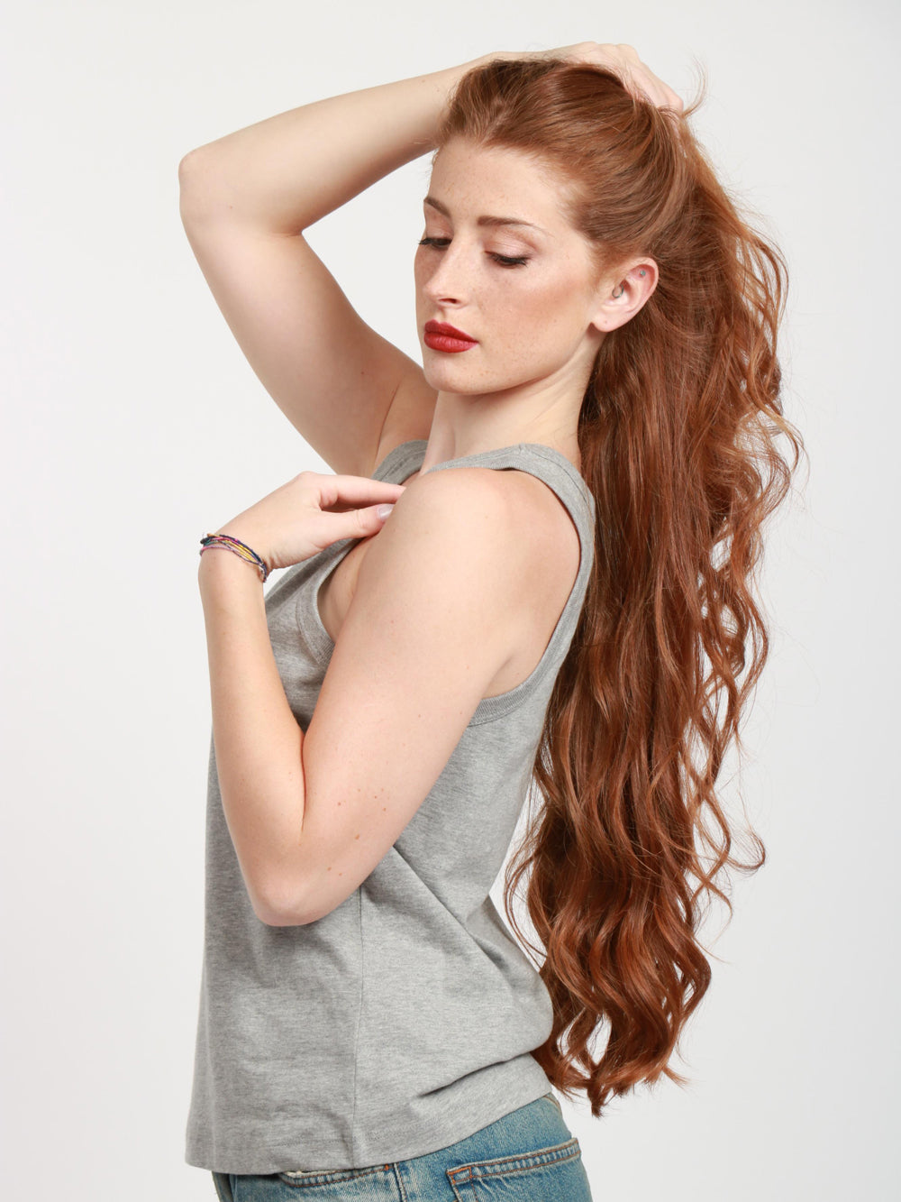 SEMICOUTURE Top Canotta Cathleen in Cotone Grigia Grigio