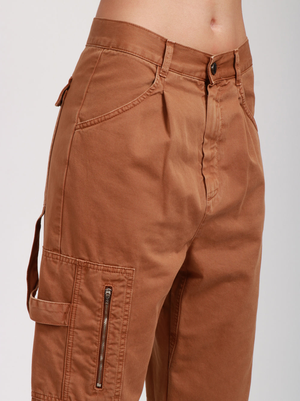 SEMICOUTURE PANTALONI JULYA CACAO IN COTONE Cacao