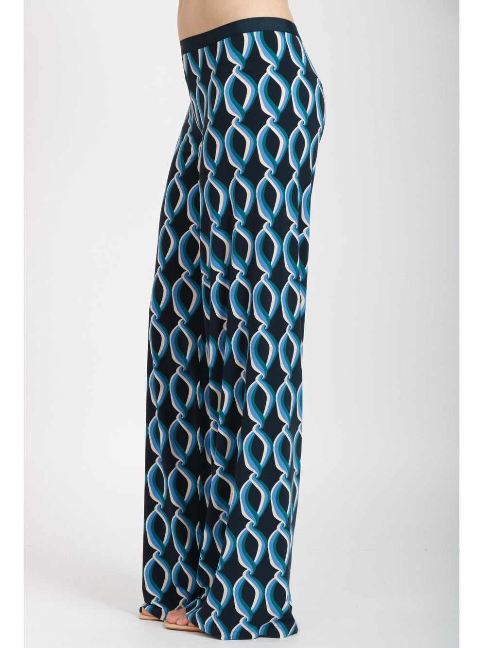 SIYU Pantaloni Lunghi con Fantasia Blu e Celesti Blu/azzurro