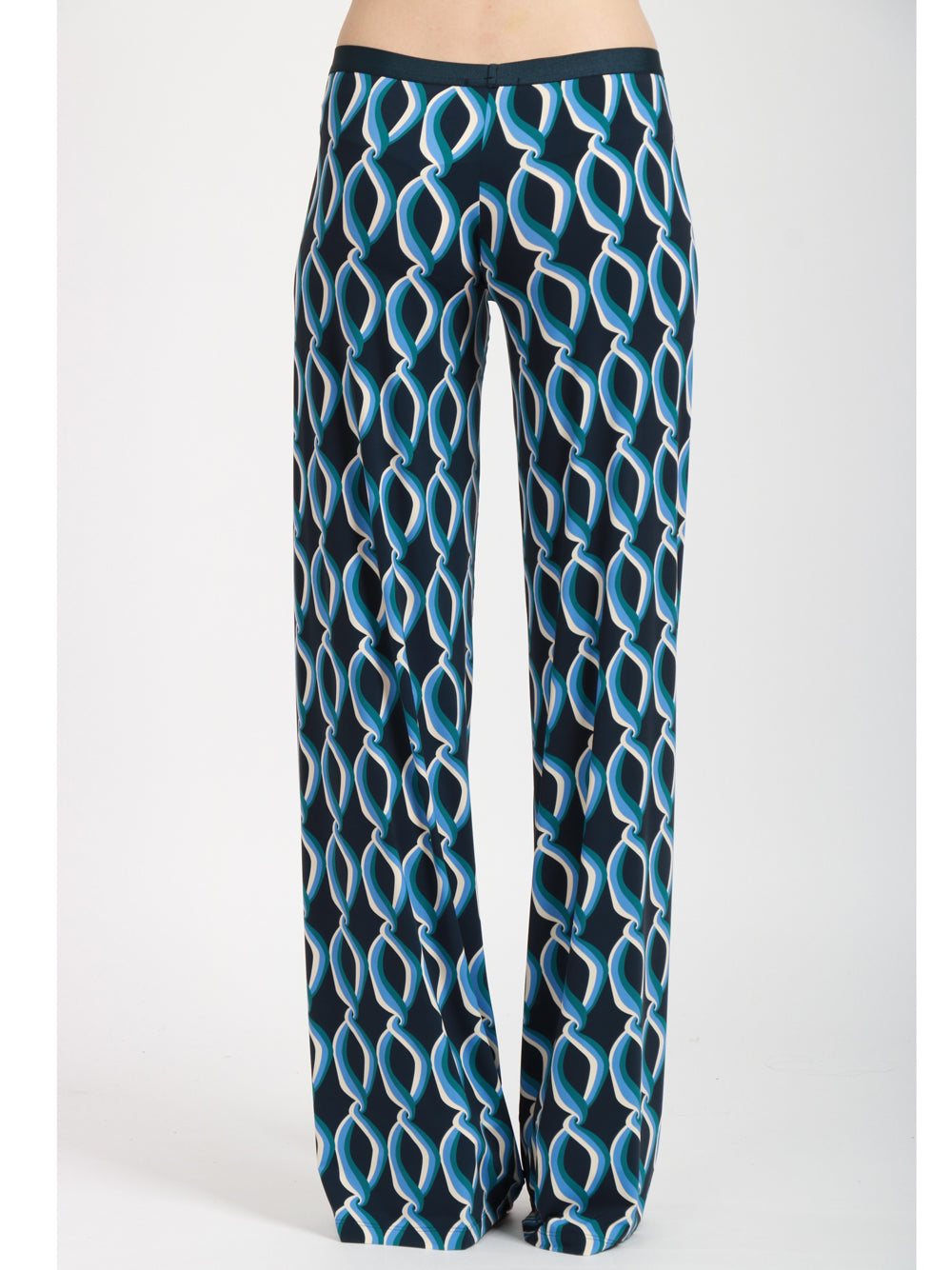 SIYU Pantaloni Lunghi con Fantasia Blu e Celesti Blu/azzurro
