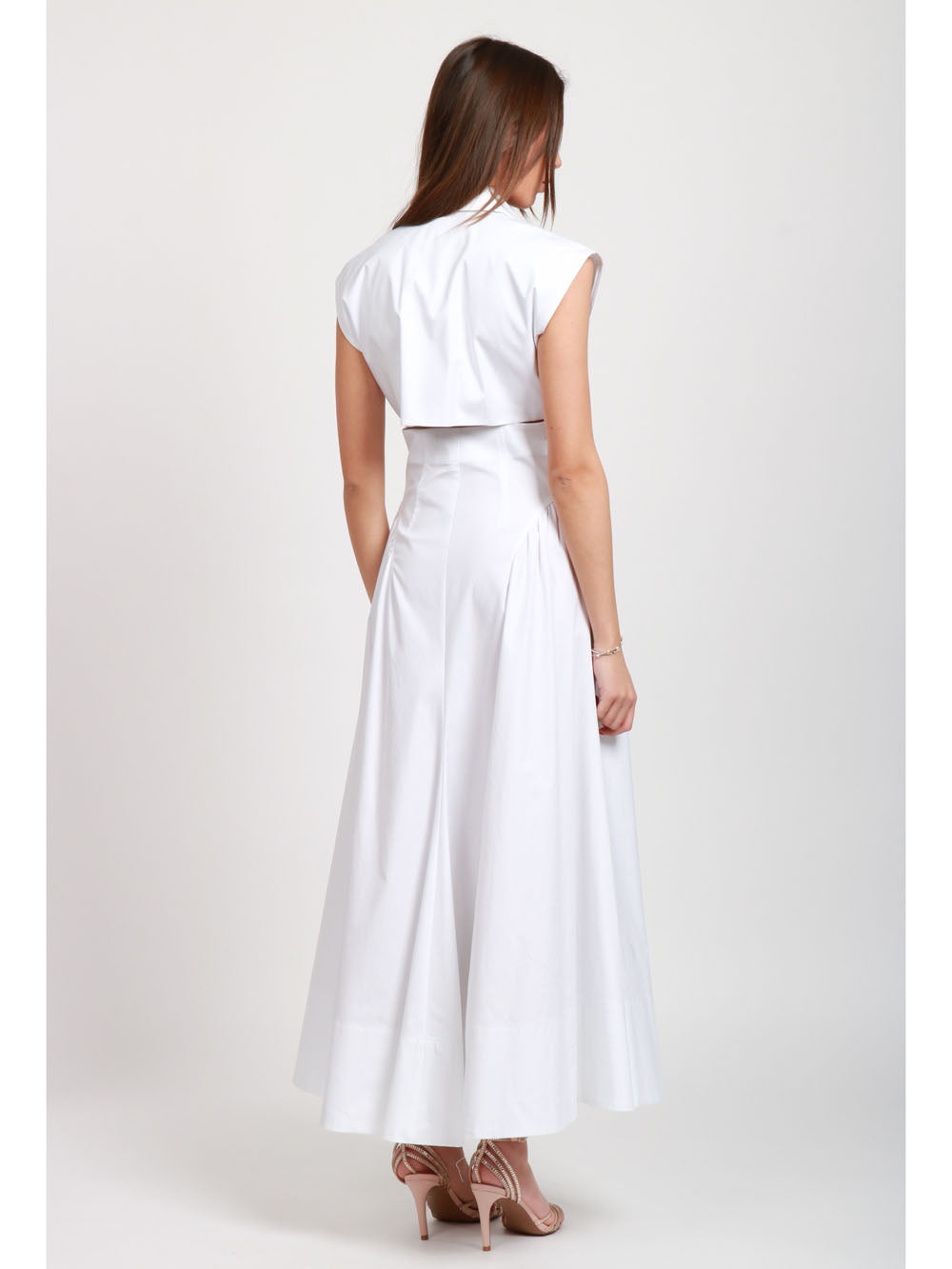 SPORTMAX Vestito Fabiana lungo chemisier smanicato Bianco Bianco