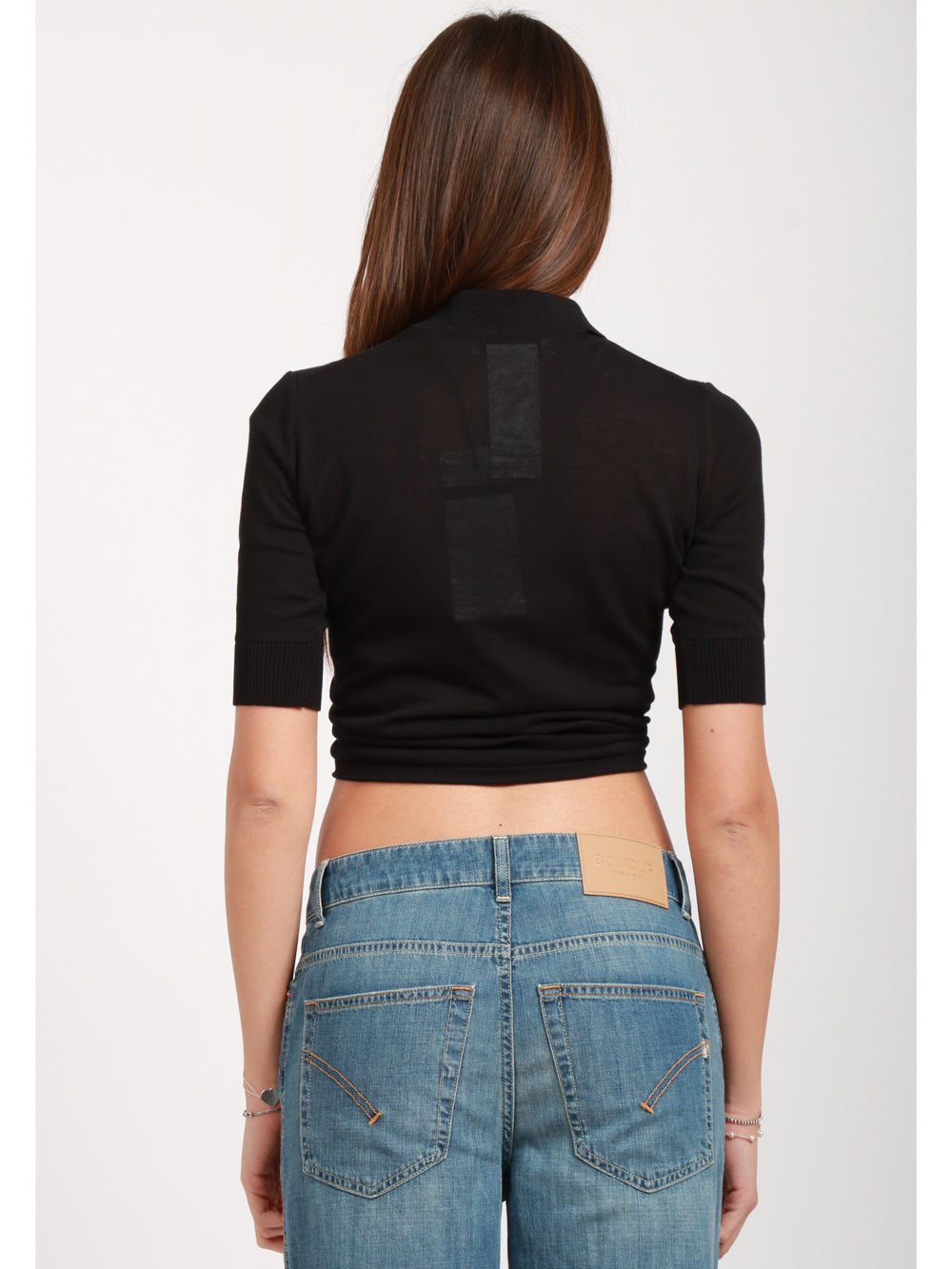 SPORTMAX Maglia Shaker a polo con incrocio nera Nero