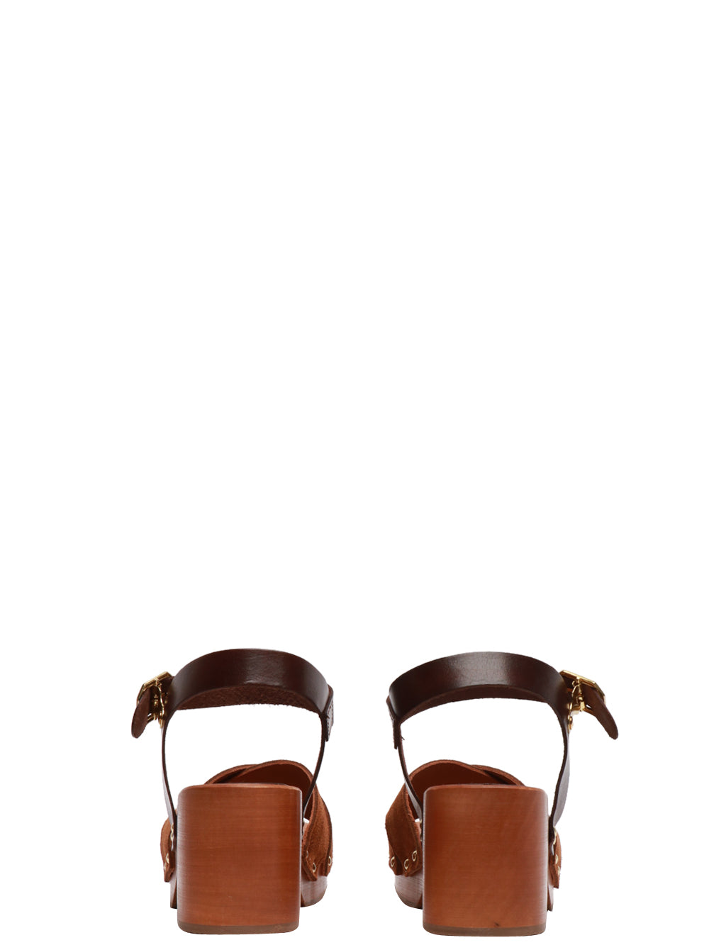 STRINGART Scarpe Zoccoli Alaska in Suede Cuoio Cuoio