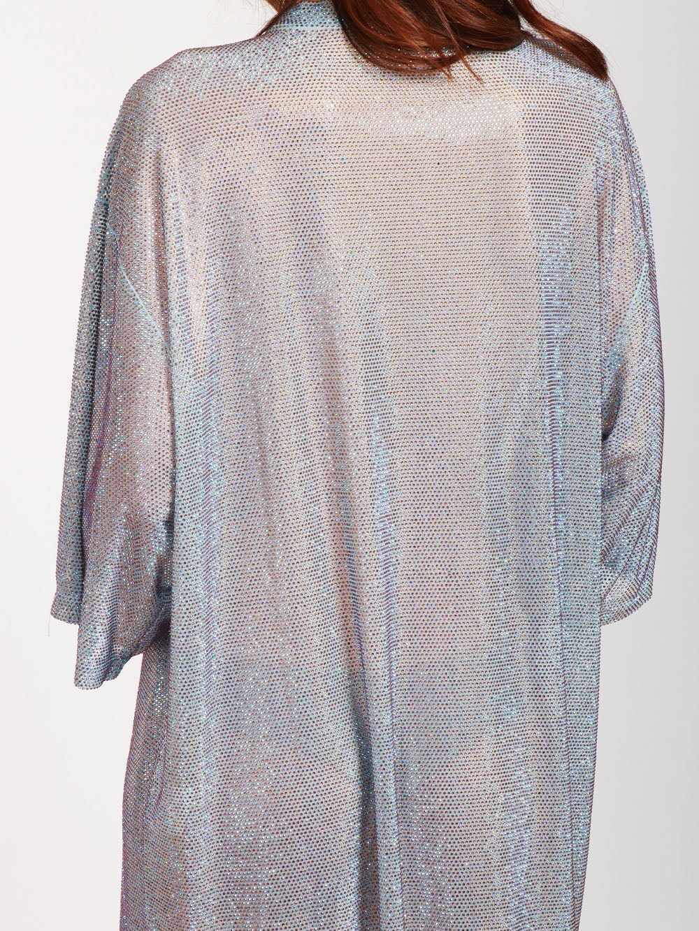 TWENTY FOURHAITCH Vestito Bonaire Corto Polvere con Strass Celeste