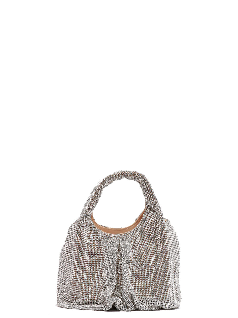 TWENTY FOURHAITCH Borsa a Mano Sidney Argento Full Strass Argento