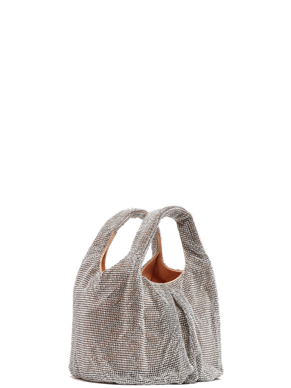 TWENTY FOURHAITCH Borsa a Mano Sidney Argento Full Strass Argento