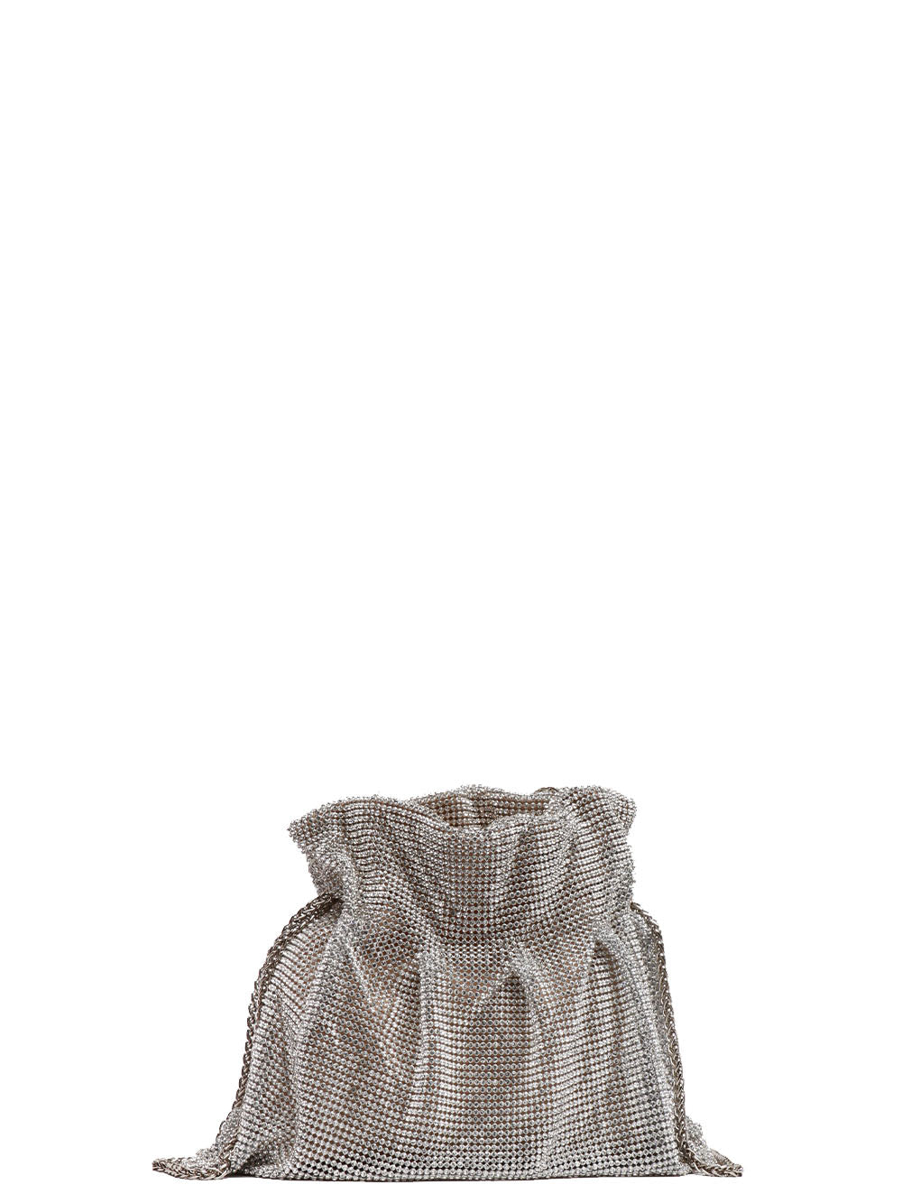 TWENTY FOURHAITCH Borsa Secchiello Toronto Argento Full Strass Argento
