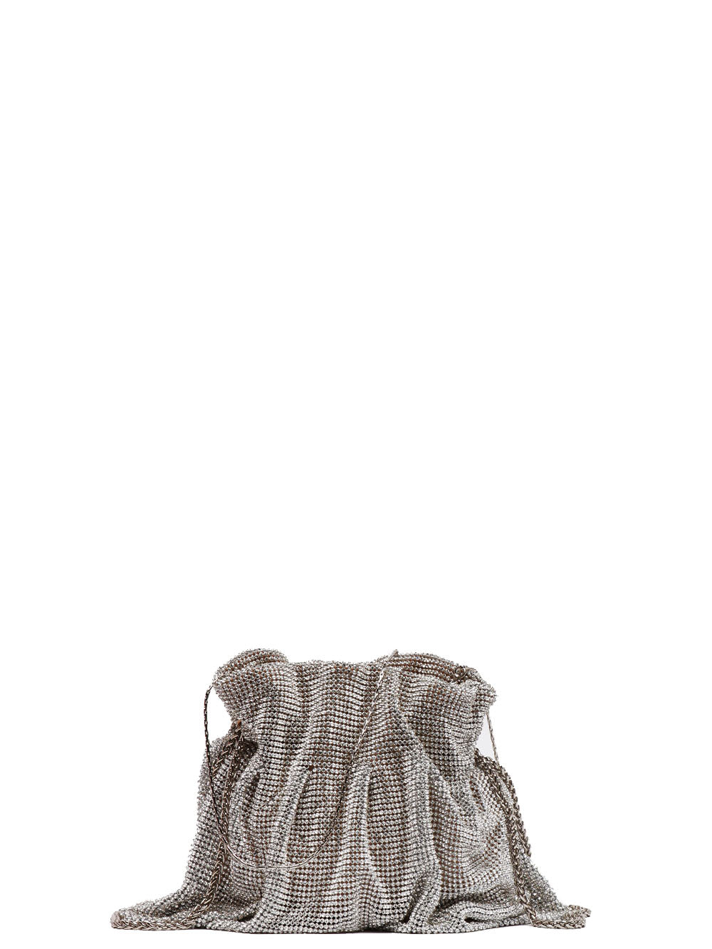 TWENTY FOURHAITCH Borsa Secchiello Toronto Argento Full Strass Argento