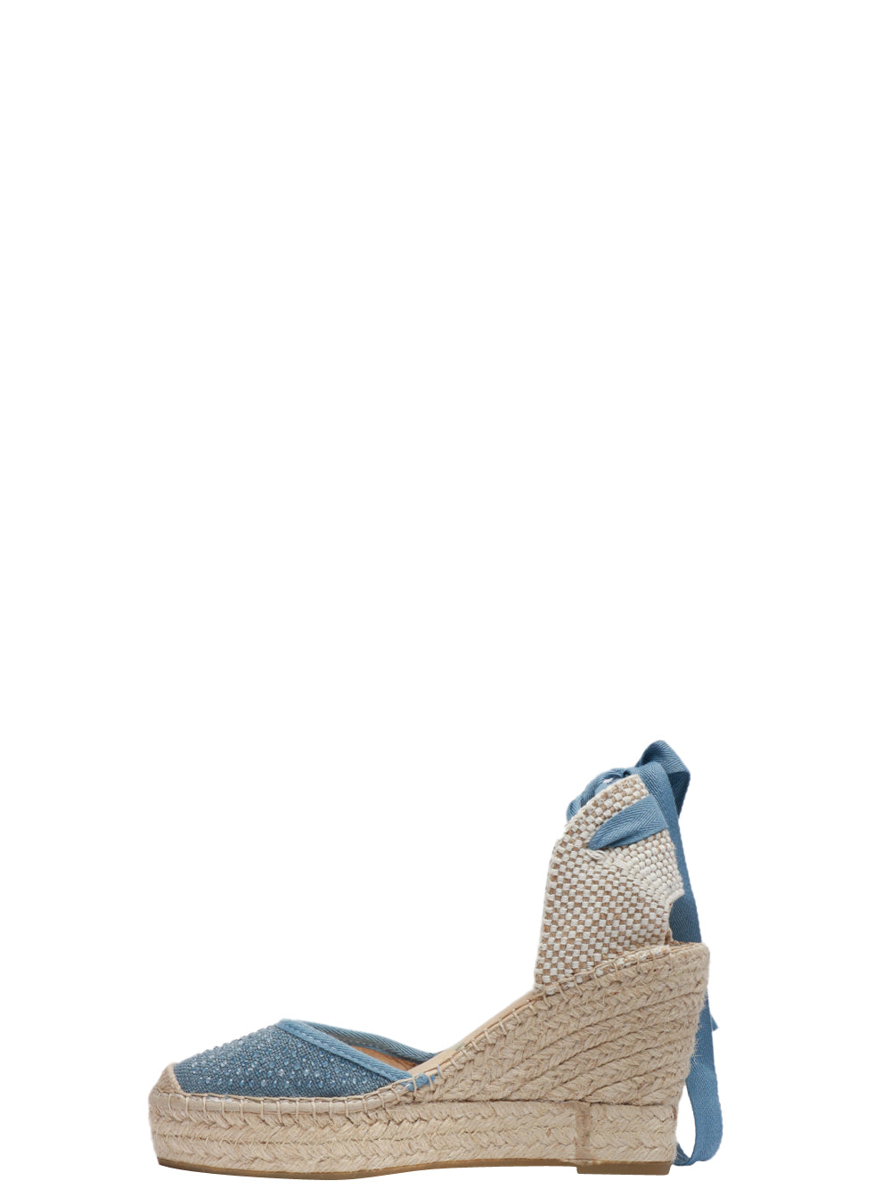 VIDORRETA Scarpe Espadrillas con zeppa azzurre Azzurro/beige