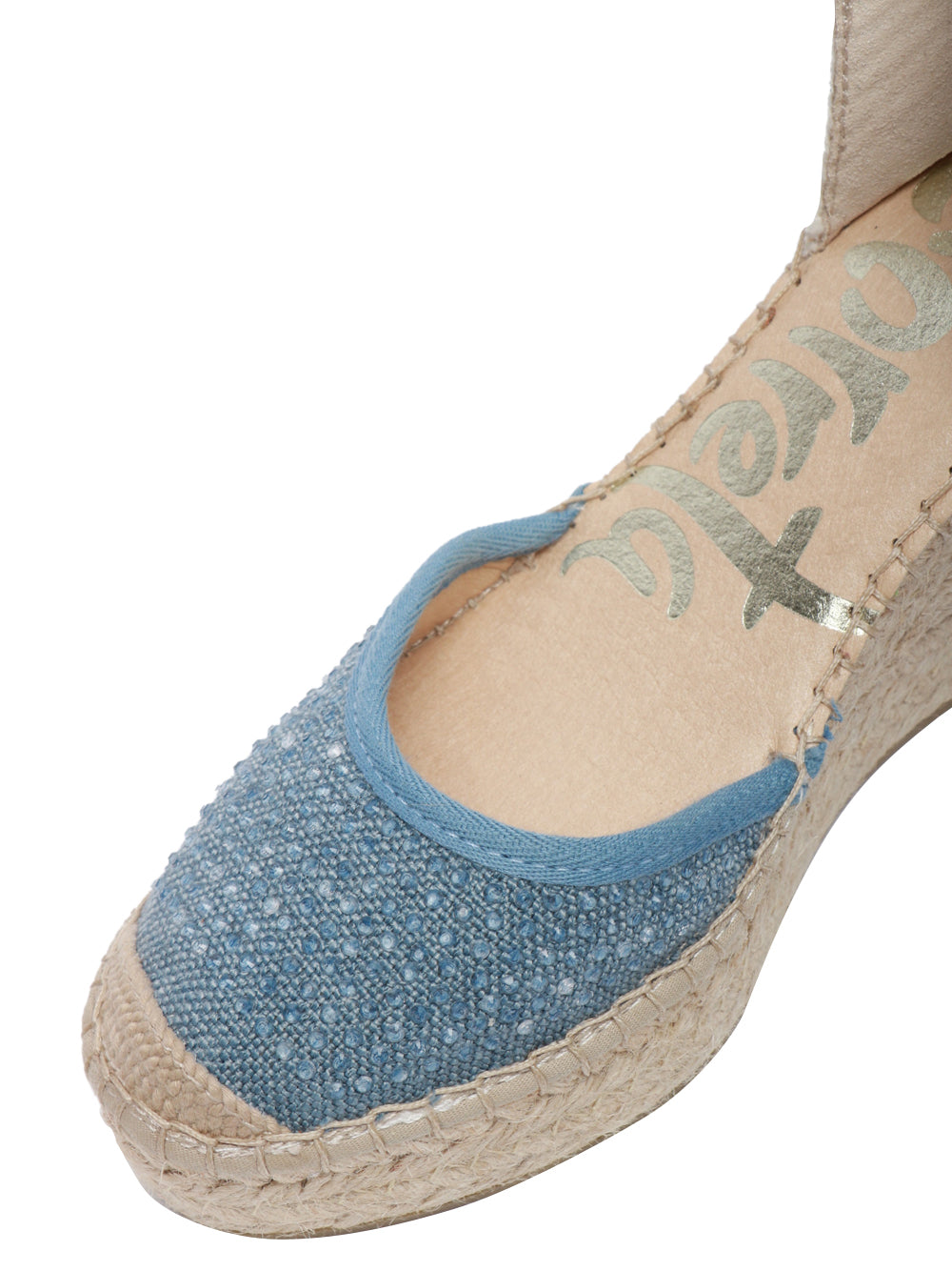 VIDORRETA Scarpe Espadrillas con zeppa azzurre Azzurro/beige