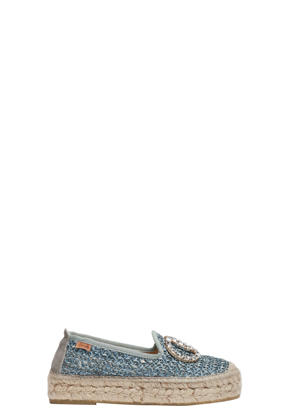 VIDORRETA Scarpa Espadrillas in Rafia Azzurre Azzurro/beige