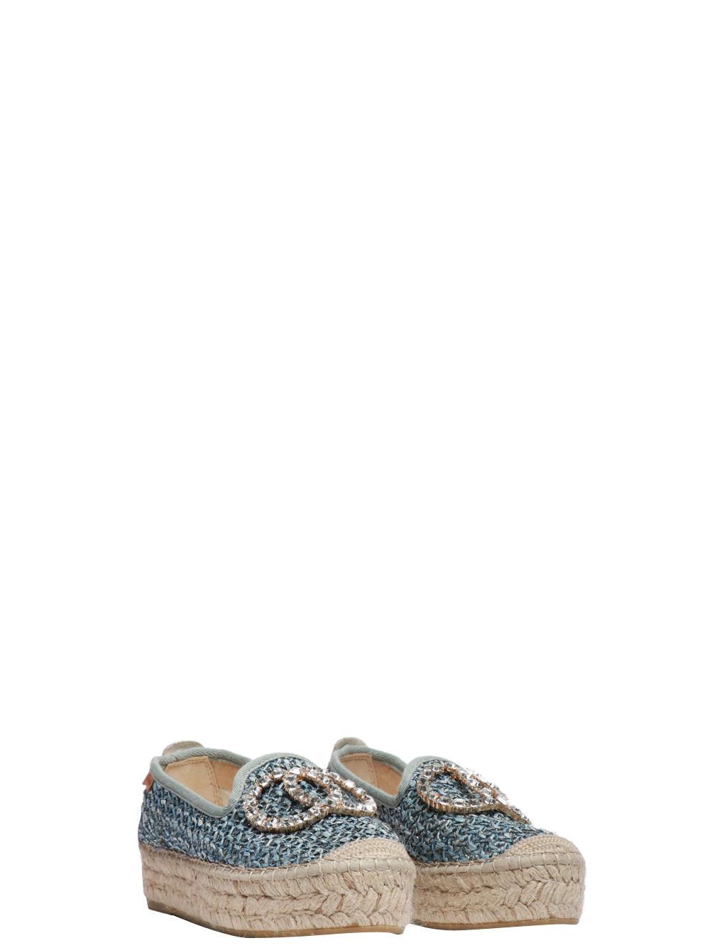 VIDORRETA Scarpa Espadrillas in Rafia Azzurre Azzurro/beige