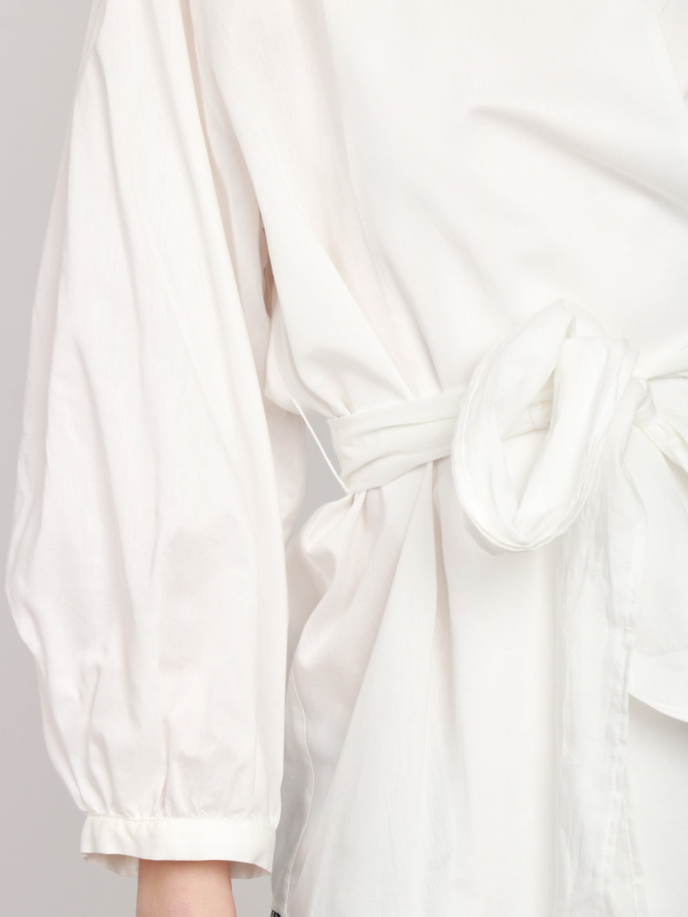 WEEKEND MAX MARA Camicia Ceci a portafoglio bianca in cotone e seta Bianco