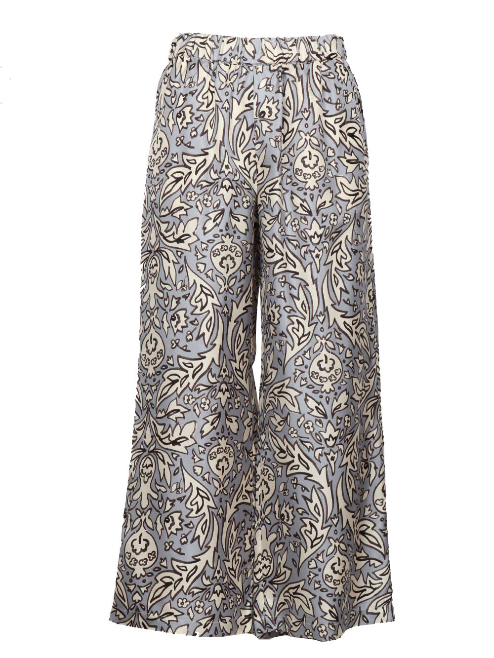 WEEKEND MAX MARA Pantaloni Eusebio in Twill di Seta a Fantasia Polvere e Panna Polvere/panna