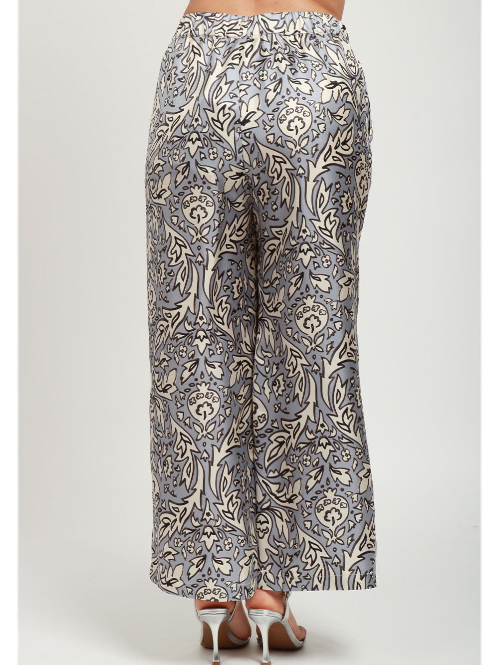 WEEKEND MAX MARA Pantaloni Eusebio in Twill di Seta a Fantasia Polvere e Panna Polvere/panna