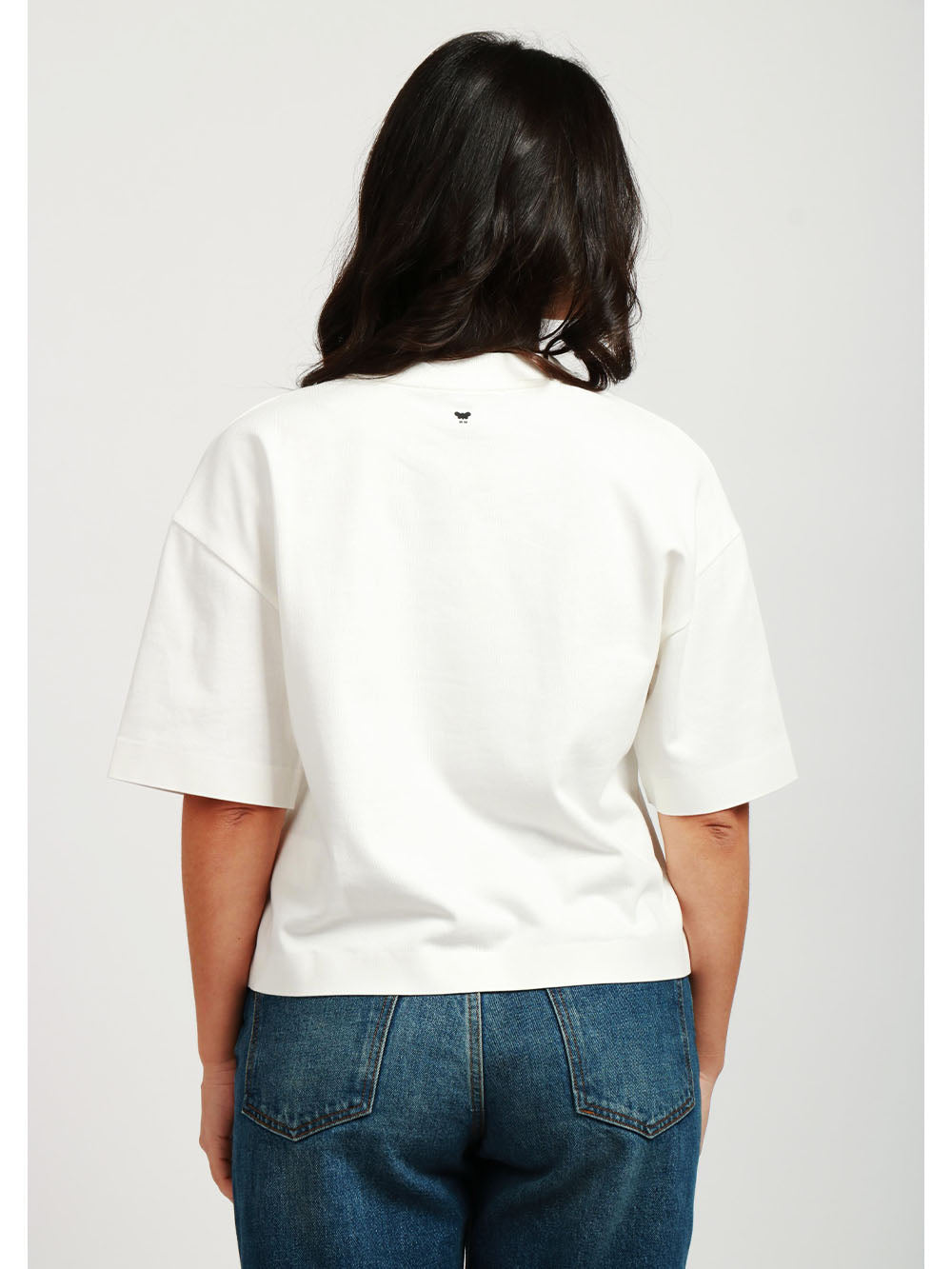 WEEKEND MAX MARA Georgia Box Crewneck T-Shirt in White