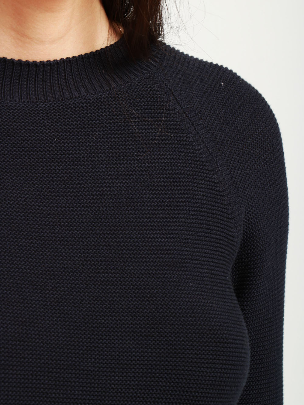 WEEKEND MAX MARA Maglia Linz Girocollo in Filo di Cotone Blu Notte Blu