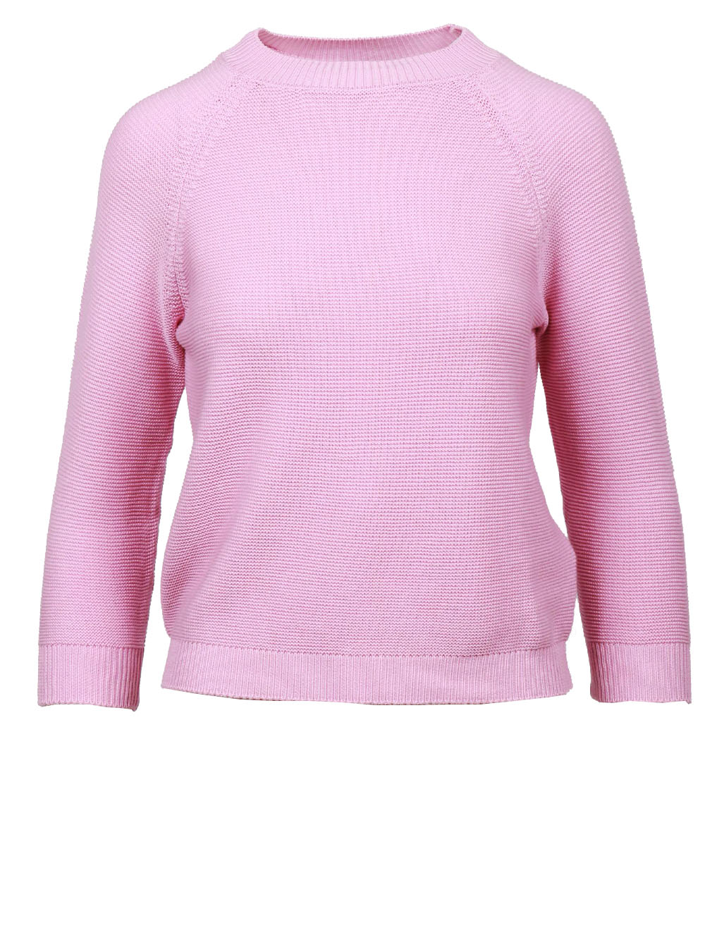 WEEKEND MAX MARA Maglia Linz Girocollo in Filo di Cotone Rosa Rosa