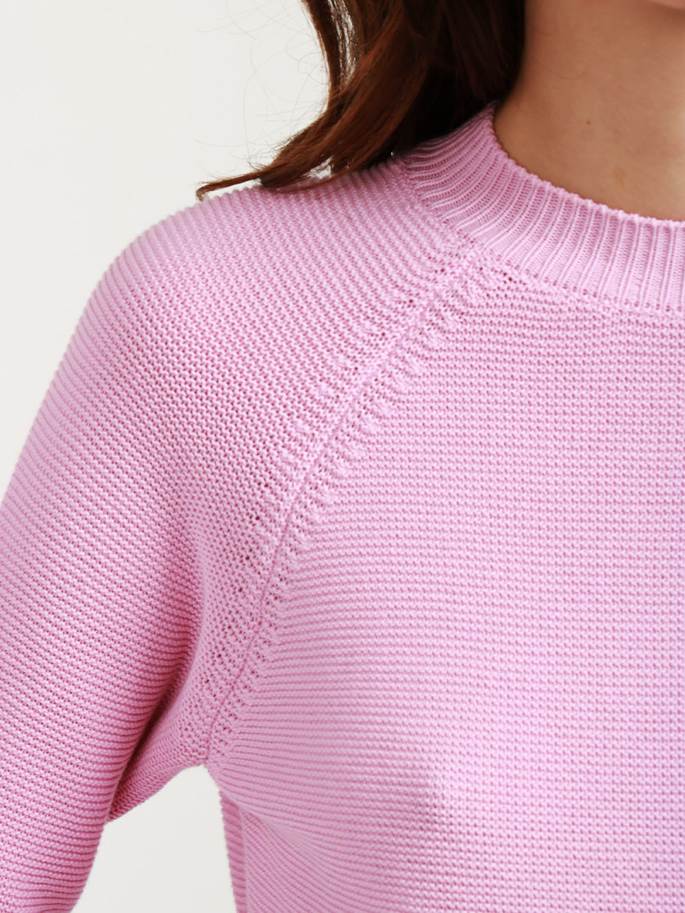 WEEKEND MAX MARA Maglia Linz Girocollo in Filo di Cotone Rosa Rosa