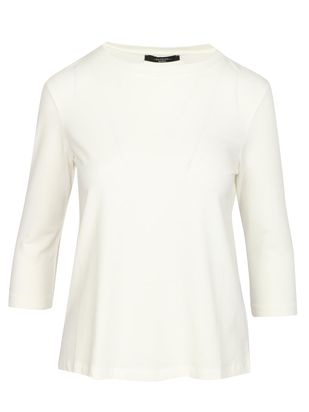 WEEKEND MAX MARA Maglia Multia Gircollo in Cotone Panna Panna
