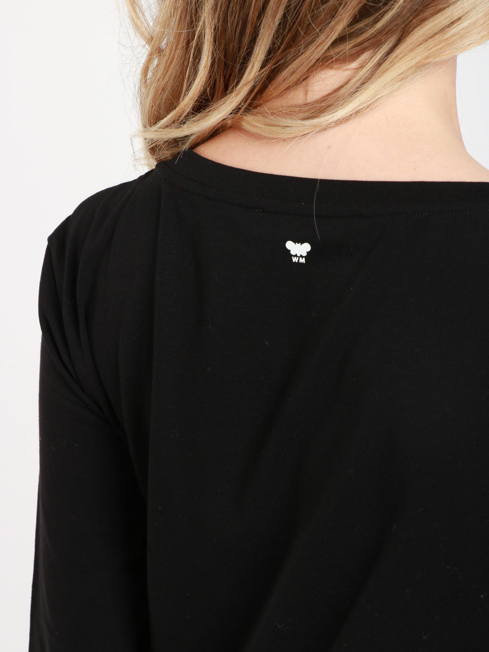 WEEKEND MAX MARA Maglia Multia Gircollo in Cotone Nera Nero
