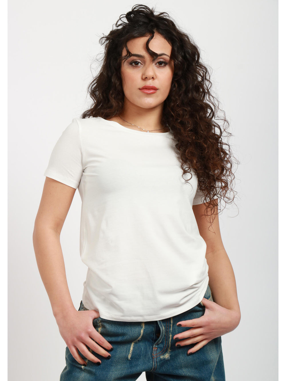 WEEKEND MAX MARA T-Shirt Multib Girocollo in Cotone Bianca Bianco