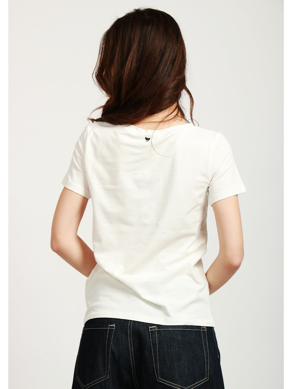 WEEKEND MAX MARA T-Shirt Multib Girocollo in Jersey di Cotone Bianca Panna