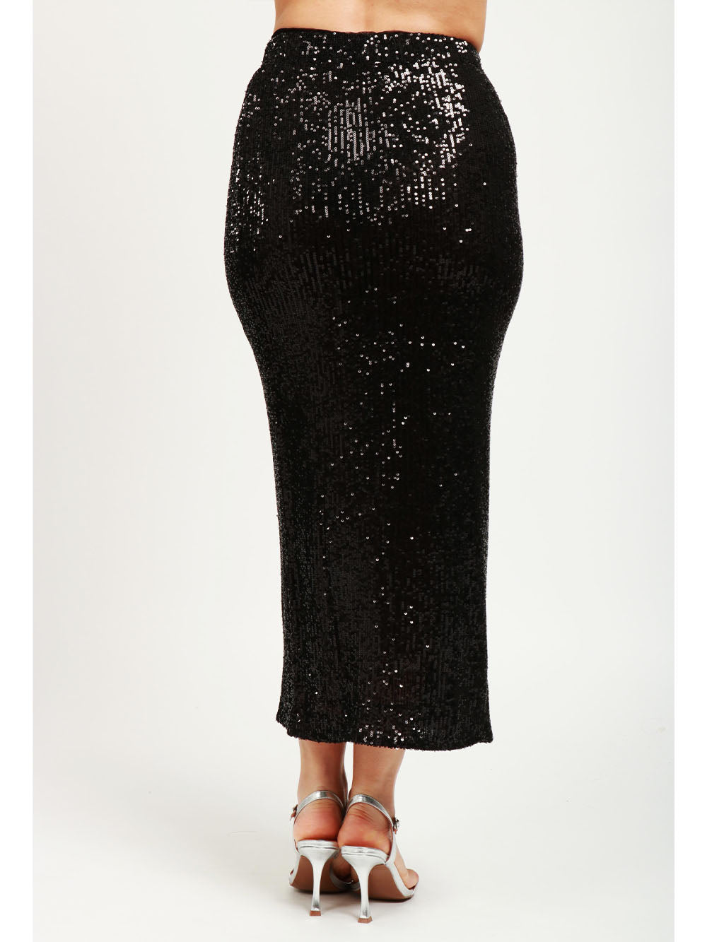 WEEKEND MAX MARA Gonna Ottelia a Tubino in Tulle Nera con Paillettes Nero