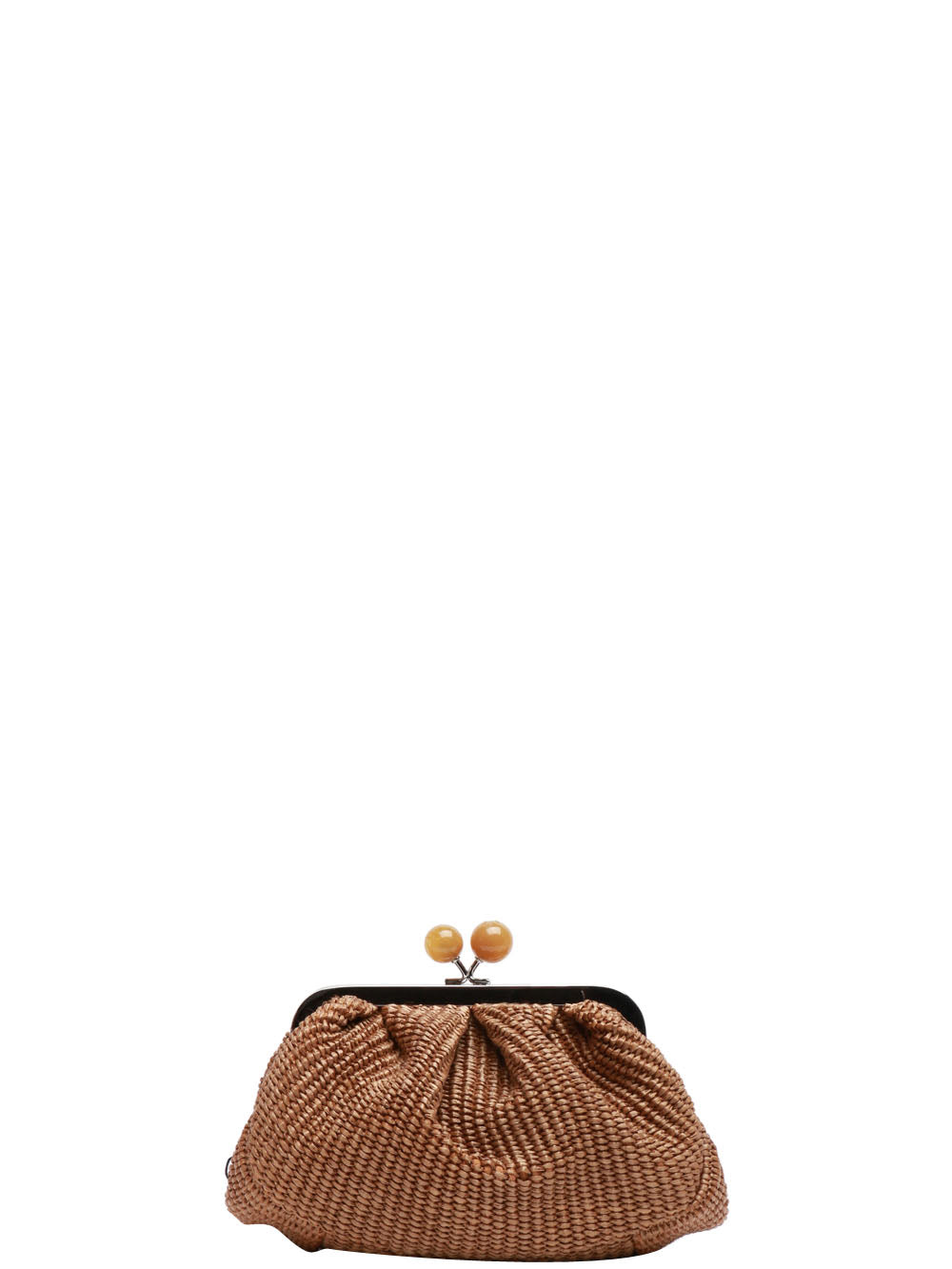 Borsa Pasticcino Palmas clutch in rafia beige
