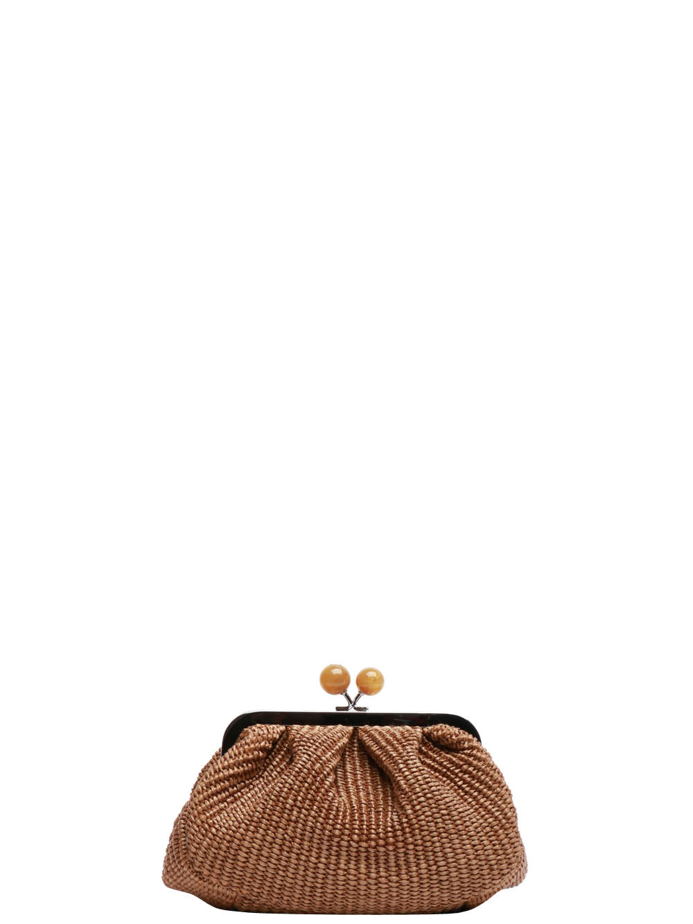 Borsa Pasticcino Palmas clutch in rafia beige