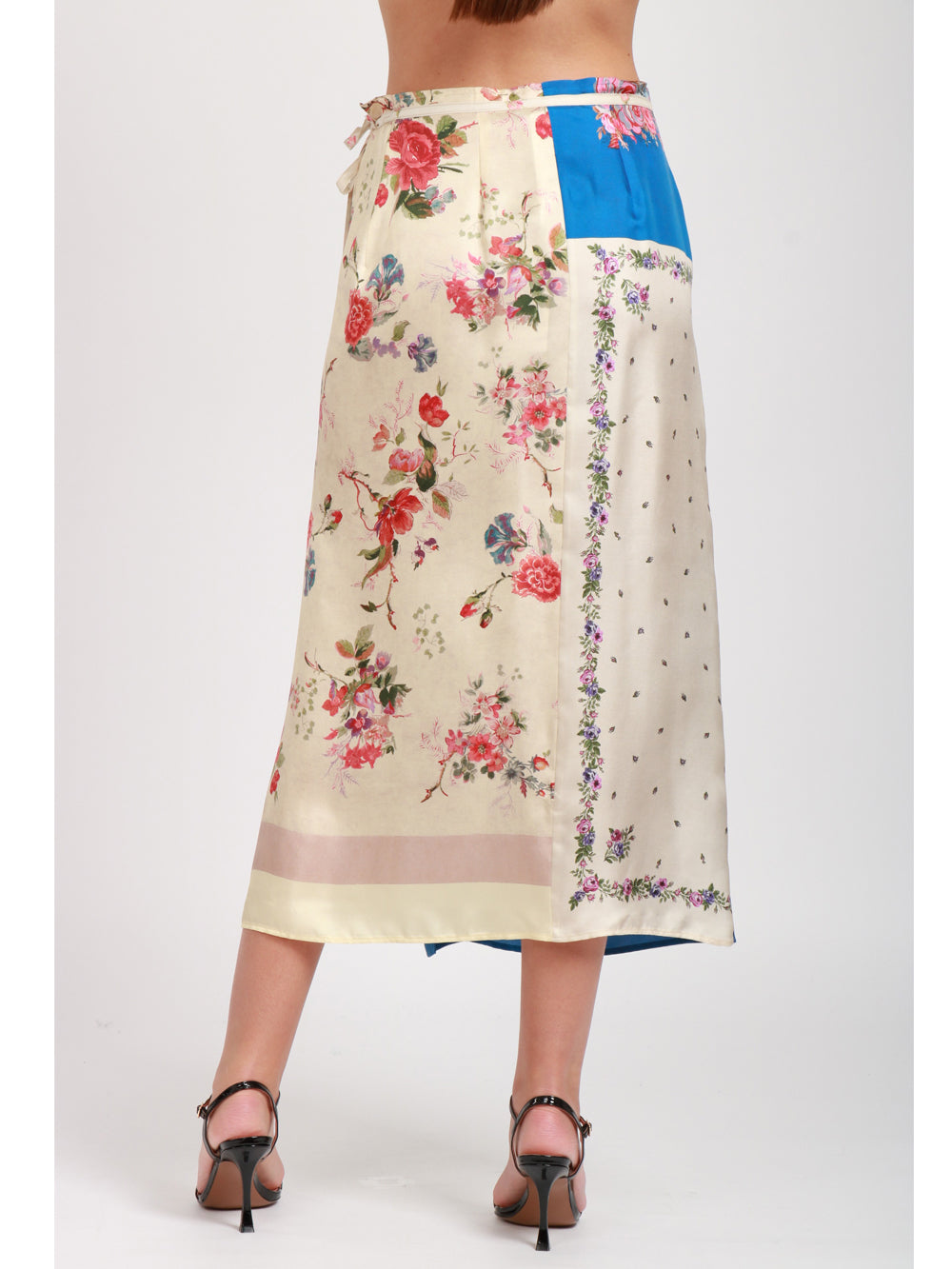 25SS◆関送込【WEEKEND MAX MARA】PEGGI*シルク*ラップスカート WEEKEND MAX MARA Peggi Wrap Skirt in Printed Silk Ivory