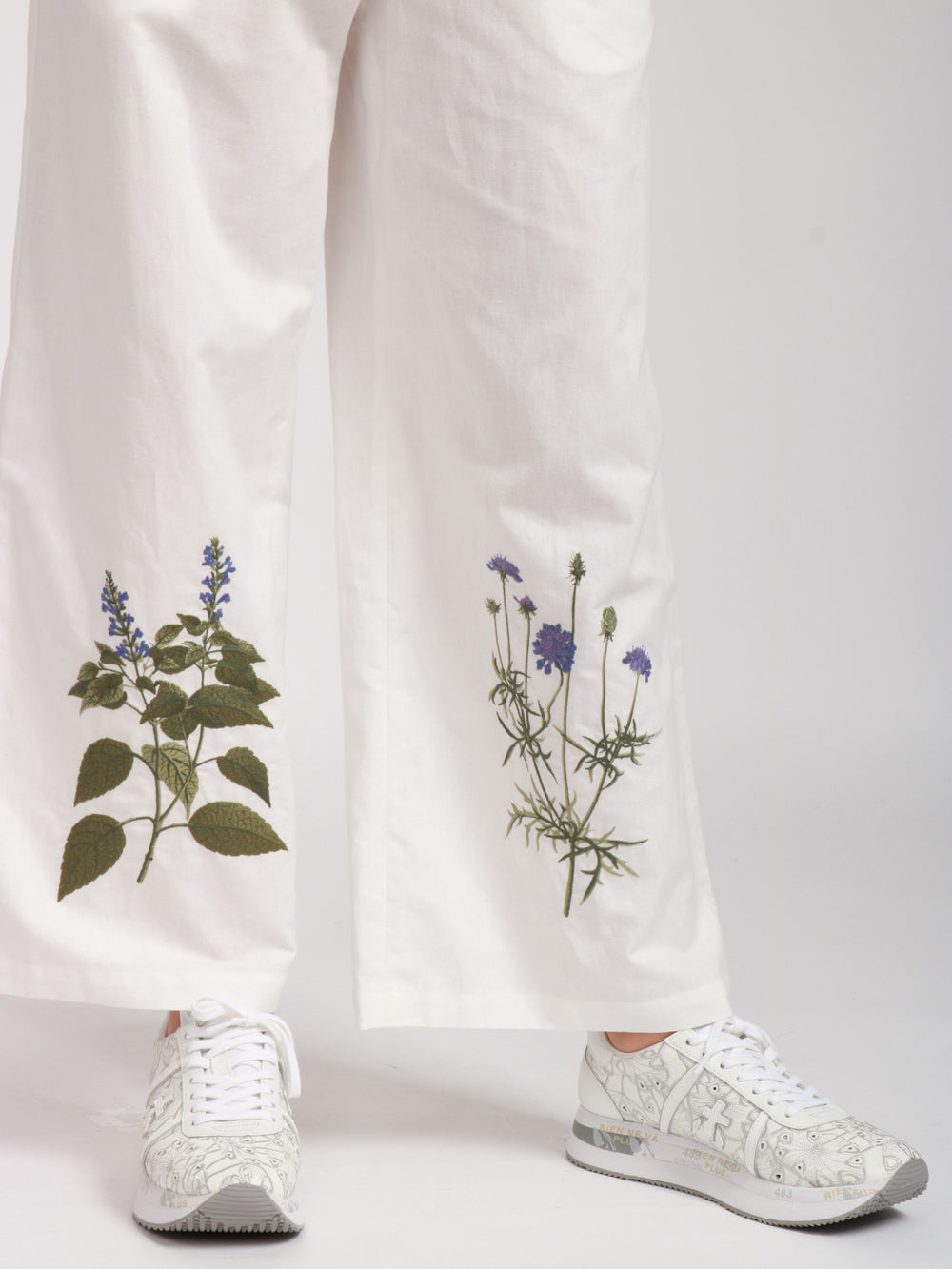 直営♪Weekend Max Mara コットン&リネン 刺繍 VOLANTE 5131115206001-b-