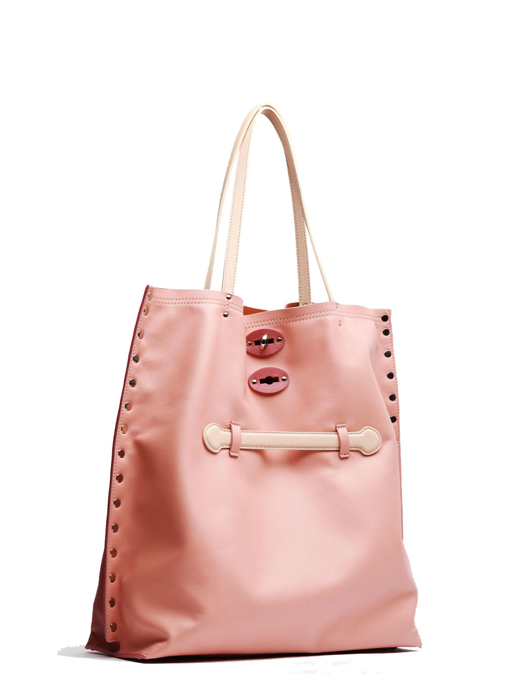 ZANELLATO Borsa a Spalla A' Spasso Saeta Multi Medium in Pelle Rosa Rosa
