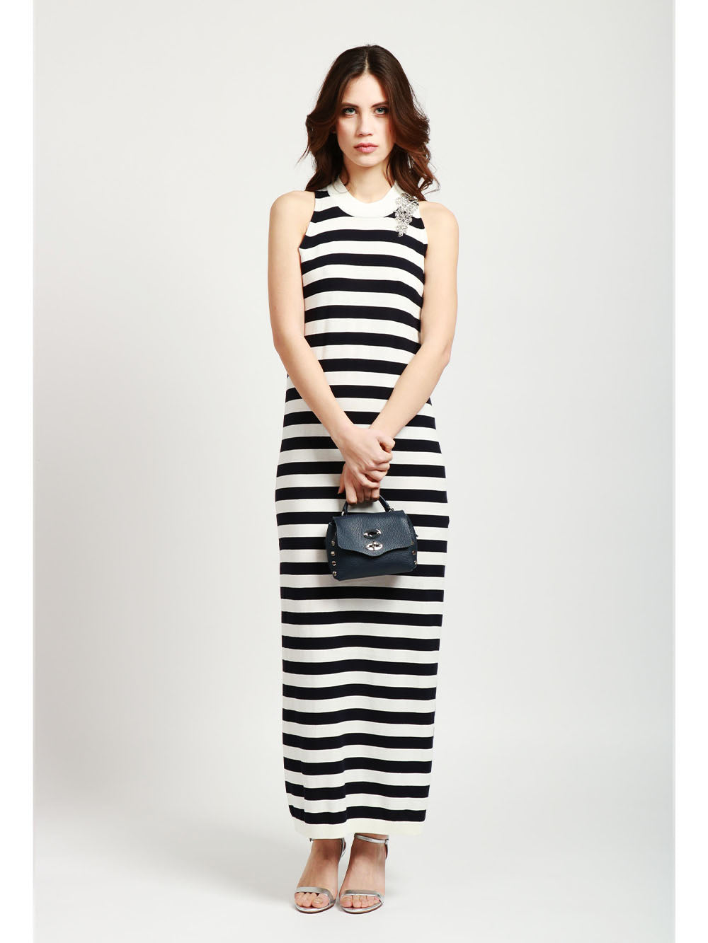 ZANELLATO Borsa a Mano Postina Daily Night SBaby in Pelle Blu Notte Navy