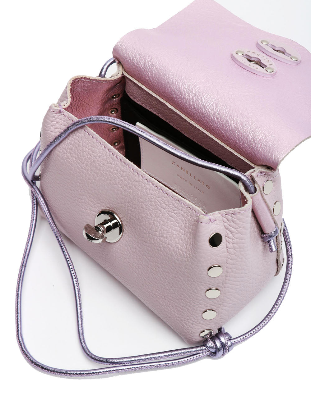 ZANELLATO Borsa a Mano Postina Daily Night SBaby in Pelle Glicine Glicine