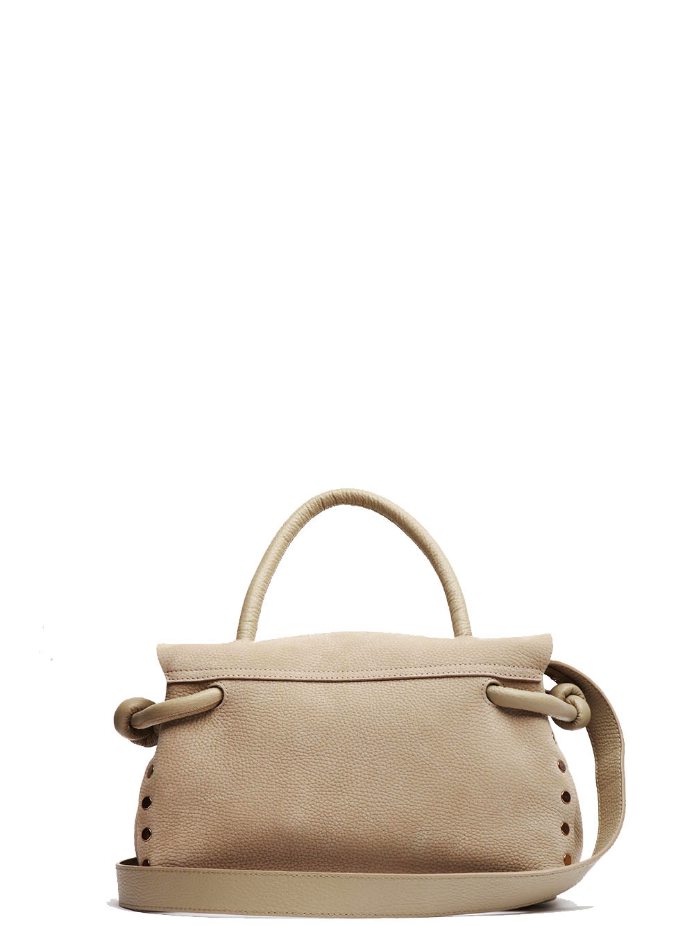 ZANELLATO Borsa a Mano Postina Veneziana Small in Suede Tortora Cemento