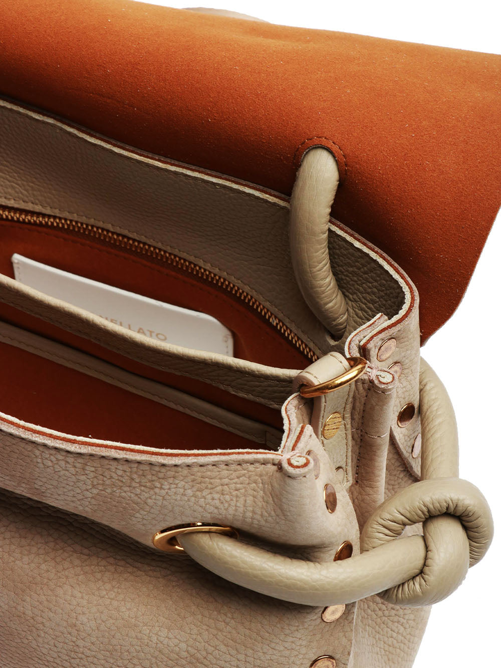 ZANELLATO Borsa a Mano Postina Veneziana Small in Suede Tortora Cemento