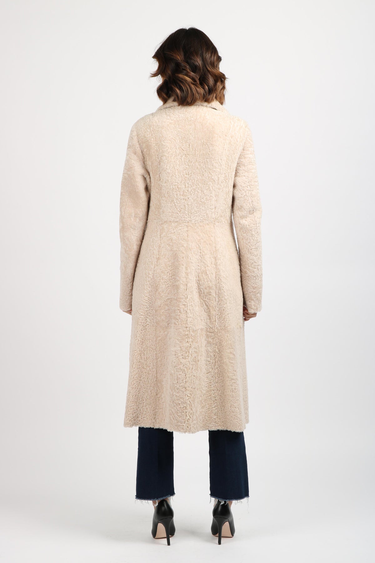CAPPOTTO SHEARLING DOUBLE FACE IN MONTONE