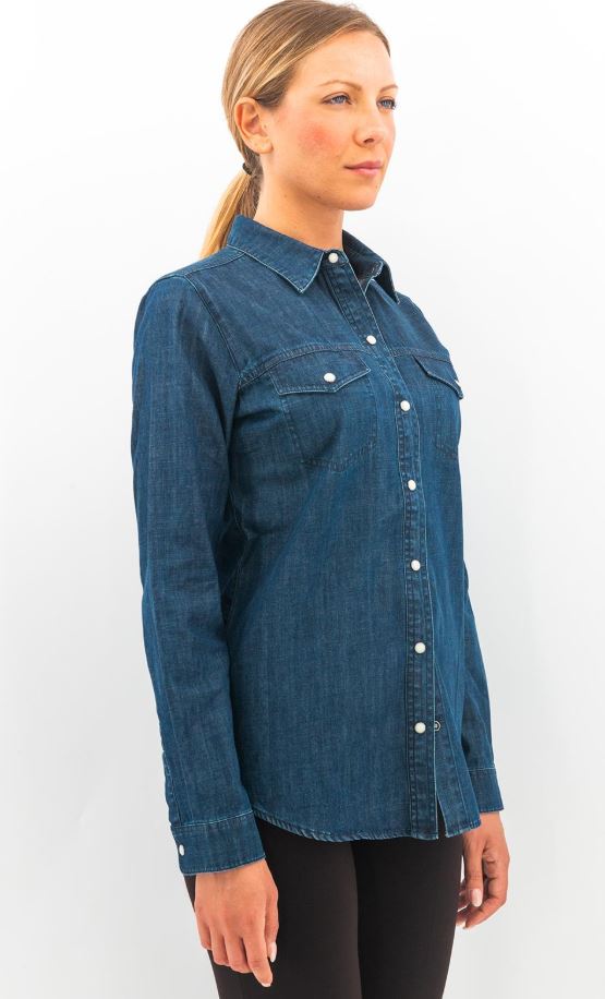 CAMICIA PERFECT LUNGA IN DENIM DI COTONE