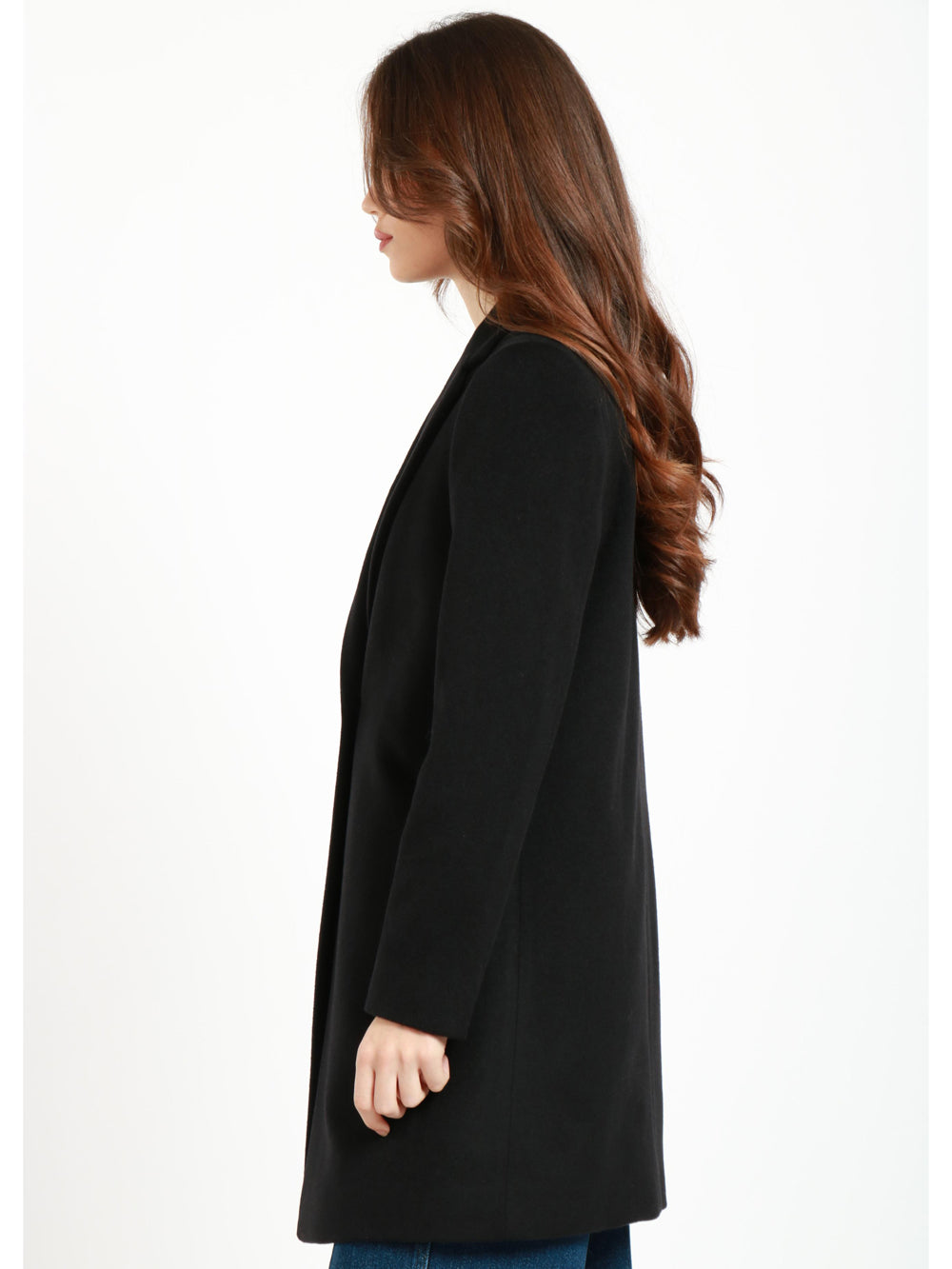CHIARULLI Cappotto Corinne Monopetto in Lana Vergine Nero Nero