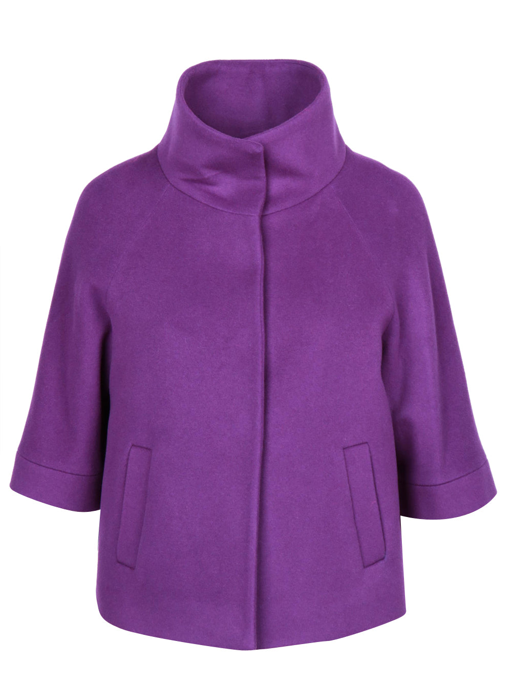 CHIARULLI Caban Tonya Monopetto in Lana Vergine Viola Viola