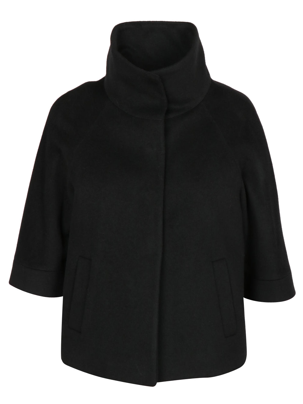 CHIARULLI Caban Tonya Monopetto in Lana Vergine Nero Nero